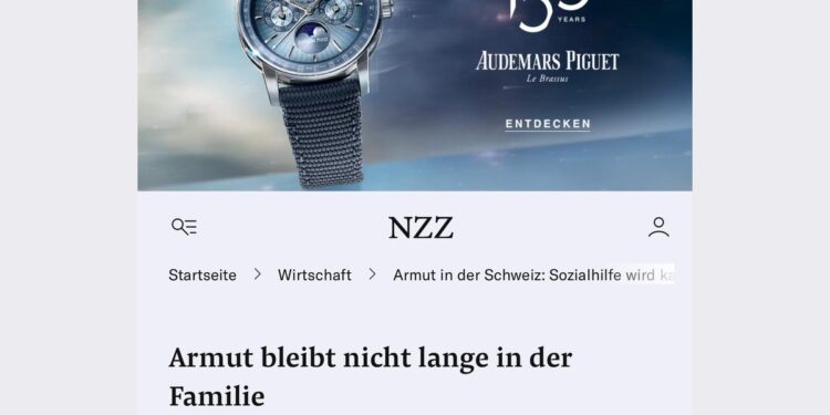 Apsurd u Cirihu: NZZ piše o siromašnima, a reklamira satove od 20.000 franaka
