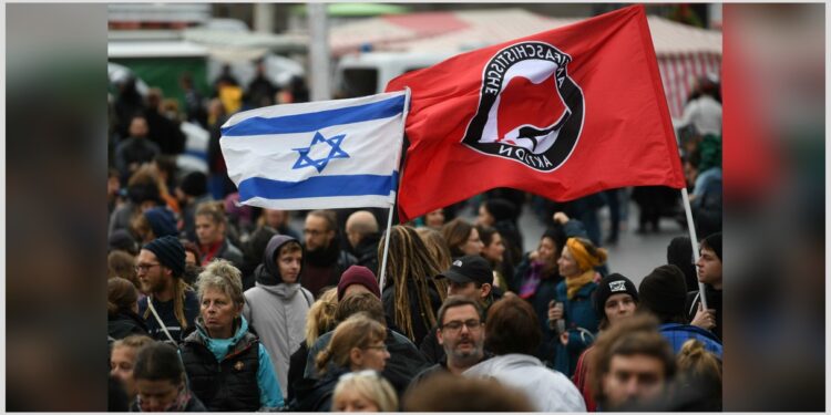 Antifa scena u Lajpcingu: Hamas, ili Izrael