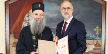 Srbi iz Makedonije odali priznanje patrijarhu Porfiriju